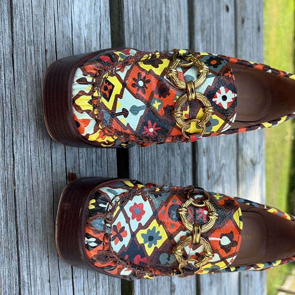 CIRCUS NY SAM EDELMAN 8 Susie Platform Loafers in Dark Bourbon